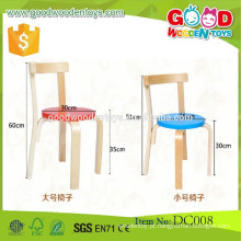 DC008 Hot venda cadeiras de madeira pré-escolar em madeira por atacado